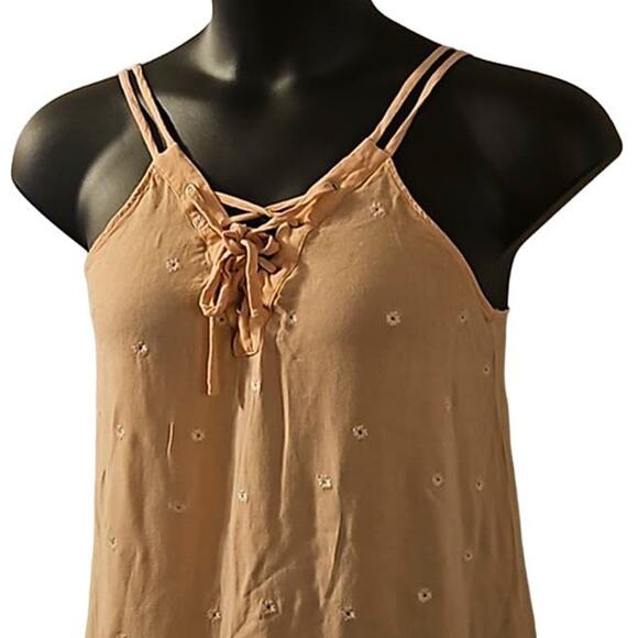 Kendall & Kylie Floral Print Sleeveless Tunic with Ruffle Hemline - Size Large - Picture 4 of 5